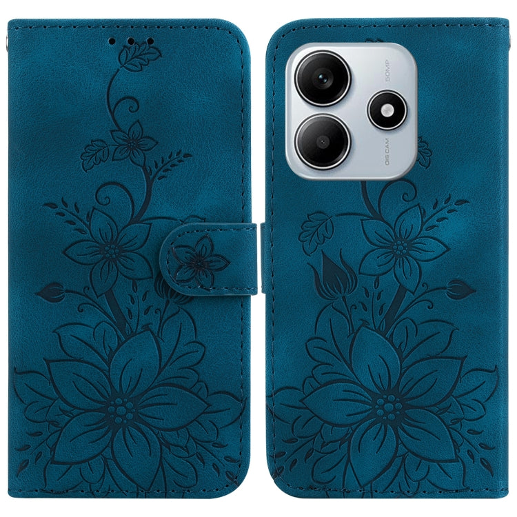 Lily Embossed Leather Phone Case, For Redmi K80 / K80 Pro / Xiaomi Poco F7 Pro, For Redmi Note 14 4G 164.84mm, For Redmi Turbo 4 / Xiaomi Poco X7 Pro, For Redmi Note 14 4G 163.25mm, For Redmi Note 14 5G, For Redmi Note 14 Pro / Note 14 Pro+ 5G         ...