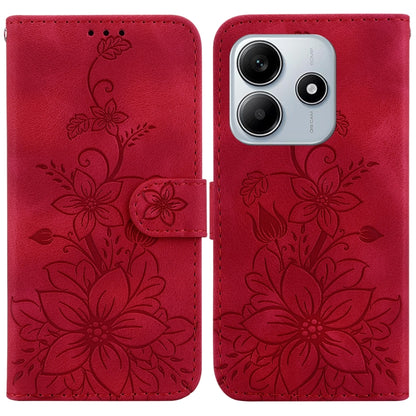 Lily Embossed Leather Phone Case, For Redmi K80 / K80 Pro / Xiaomi Poco F7 Pro, For Redmi Note 14 4G 164.84mm, For Redmi Turbo 4 / Xiaomi Poco X7 Pro, For Redmi Note 14 4G 163.25mm, For Redmi Note 14 5G, For Redmi Note 14 Pro / Note 14 Pro+ 5G         ...