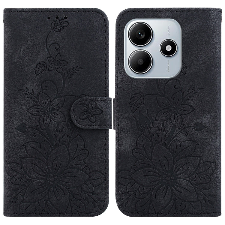 Lily Embossed Leather Phone Case, For Redmi K80 / K80 Pro / Xiaomi Poco F7 Pro, For Redmi Note 14 4G 164.84mm, For Redmi Turbo 4 / Xiaomi Poco X7 Pro, For Redmi Note 14 4G 163.25mm, For Redmi Note 14 5G, For Redmi Note 14 Pro / Note 14 Pro+ 5G         ...