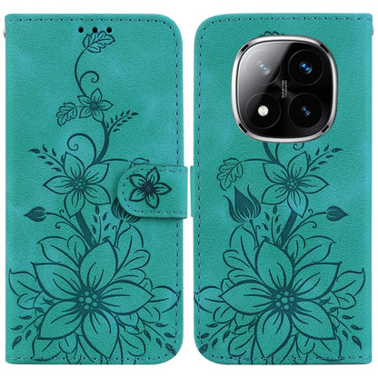 Lily Embossed Leather Phone Case, For Redmi K80 / K80 Pro / Xiaomi Poco F7 Pro, For Redmi Note 14 4G 164.84mm, For Redmi Turbo 4 / Xiaomi Poco X7 Pro, For Redmi Note 14 4G 163.25mm, For Redmi Note 14 5G, For Redmi Note 14 Pro / Note 14 Pro+ 5G         ...