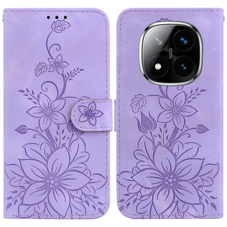 Lily Embossed Leather Phone Case, For Redmi K80 / K80 Pro / Xiaomi Poco F7 Pro, For Redmi Note 14 4G 164.84mm, For Redmi Turbo 4 / Xiaomi Poco X7 Pro, For Redmi Note 14 4G 163.25mm, For Redmi Note 14 5G, For Redmi Note 14 Pro / Note 14 Pro+ 5G         ...