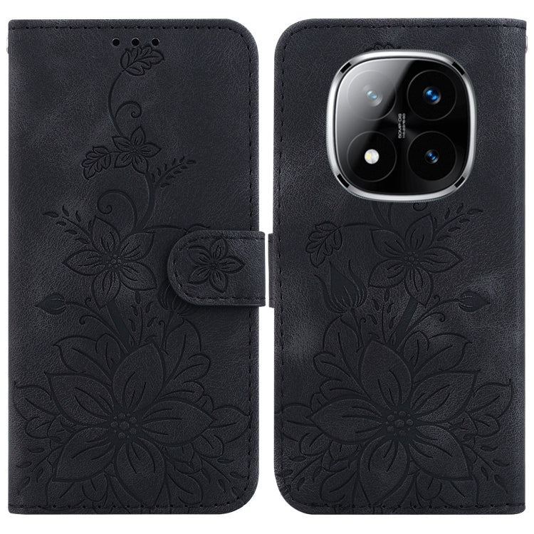 Lily Embossed Leather Phone Case, For Redmi K80 / K80 Pro / Xiaomi Poco F7 Pro, For Redmi Note 14 4G 164.84mm, For Redmi Turbo 4 / Xiaomi Poco X7 Pro, For Redmi Note 14 4G 163.25mm, For Redmi Note 14 5G, For Redmi Note 14 Pro / Note 14 Pro+ 5G         ...