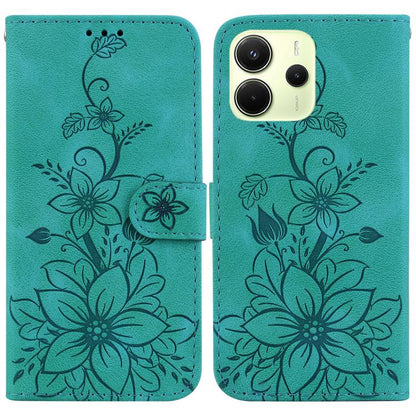 Lily Embossed Leather Phone Case, For Redmi K80 / K80 Pro / Xiaomi Poco F7 Pro, For Redmi Note 14 4G 164.84mm, For Redmi Turbo 4 / Xiaomi Poco X7 Pro, For Redmi Note 14 4G 163.25mm, For Redmi Note 14 5G, For Redmi Note 14 Pro / Note 14 Pro+ 5G         ...