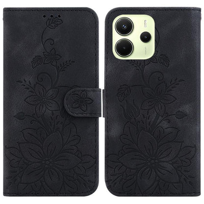Lily Embossed Leather Phone Case, For Redmi K80 / K80 Pro / Xiaomi Poco F7 Pro, For Redmi Note 14 4G 164.84mm, For Redmi Turbo 4 / Xiaomi Poco X7 Pro, For Redmi Note 14 4G 163.25mm, For Redmi Note 14 5G, For Redmi Note 14 Pro / Note 14 Pro+ 5G         ...