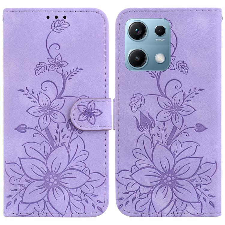 Lily Embossed Leather Phone Case, For Redmi A5 4G 171.7mm, For Redmi Note 14S 4G, For Redmi K80 / K80 Pro / Xiaomi Poco F7 Pro, For Redmi Note 14 4G 164.84mm, For Redmi Turbo 4 / Xiaomi Poco X7 Pro, For Redmi Note 14 4G 163.25mm, For Redmi Note 14 5G  ...