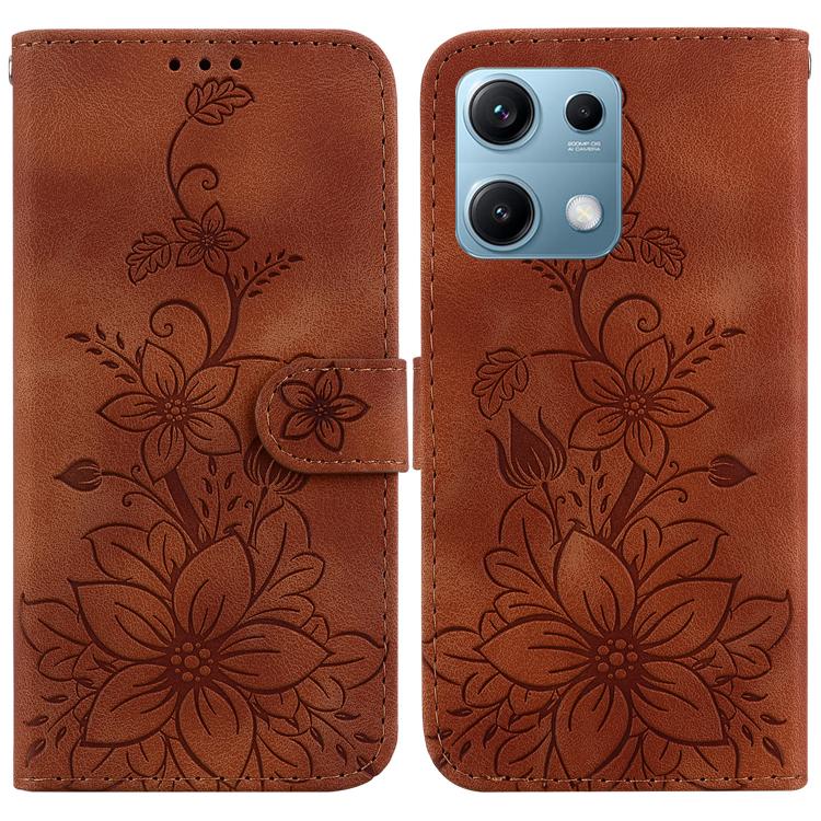 Lily Embossed Leather Phone Case, For Redmi A5 4G 171.7mm, For Redmi Note 14S 4G, For Redmi K80 / K80 Pro / Xiaomi Poco F7 Pro, For Redmi Note 14 4G 164.84mm, For Redmi Turbo 4 / Xiaomi Poco X7 Pro, For Redmi Note 14 4G 163.25mm, For Redmi Note 14 5G  ...