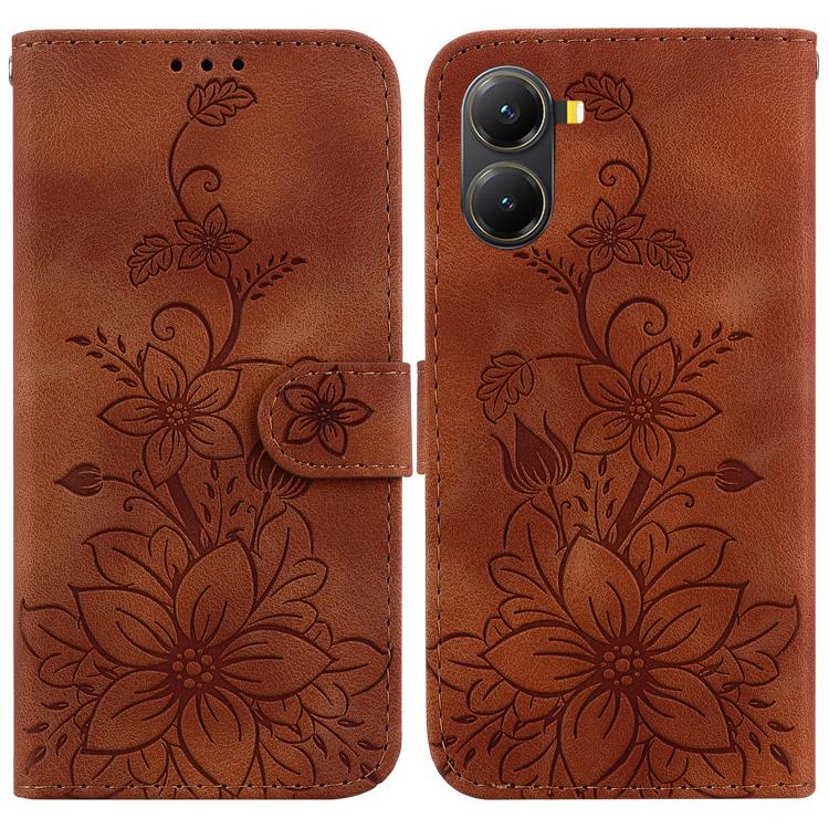 Lily Embossed Leather Phone Case, For Redmi K80 / K80 Pro / Xiaomi Poco F7 Pro, For Redmi Note 14 4G 164.84mm, For Redmi Turbo 4 / Xiaomi Poco X7 Pro, For Redmi Note 14 4G 163.25mm, For Redmi Note 14 5G, For Redmi Note 14 Pro / Note 14 Pro+ 5G         ...