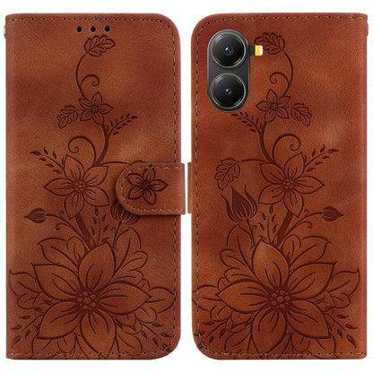 Lily Embossed Leather Phone Case, For Redmi K80 / K80 Pro / Xiaomi Poco F7 Pro, For Redmi Note 14 4G 164.84mm, For Redmi Turbo 4 / Xiaomi Poco X7 Pro, For Redmi Note 14 4G 163.25mm, For Redmi Note 14 5G, For Redmi Note 14 Pro / Note 14 Pro+ 5G         ...