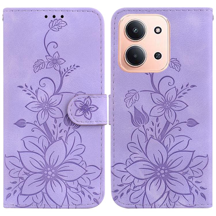 Lily Embossed Leather Phone Case, For Redmi A7 Pro 4G / 5G 171mm / Poco C85x 5G, For Redmi 15a 5G, For Redmi Turbo 5 Max 5G / Poco X8 Pro Max 5G, For Redmi Turbo 5 5G / Poco X8 Pro 5G, For Redmi Note 15 Pro+ 5G 163.3mm / Poco M8 Pro 5G                 ...