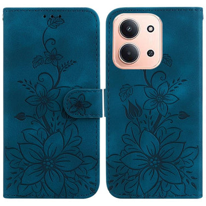 Lily Embossed Leather Phone Case, For Redmi A7 Pro 4G / 5G 171mm / Poco C85x 5G, For Redmi 15a 5G, For Redmi Turbo 5 Max 5G / Poco X8 Pro Max 5G, For Redmi Turbo 5 5G / Poco X8 Pro 5G, For Redmi Note 15 Pro+ 5G 163.3mm / Poco M8 Pro 5G                 ...