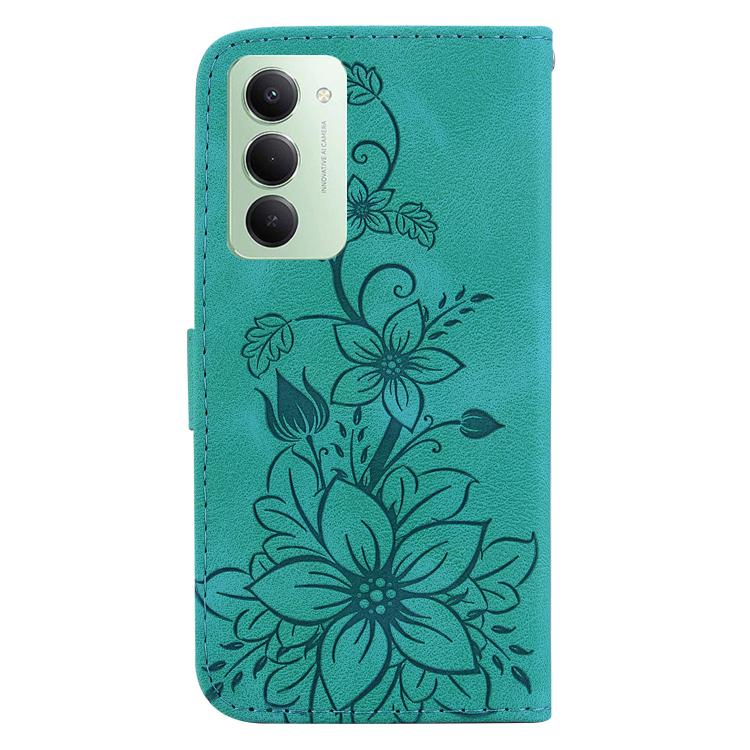 Lily Embossed Leather Phone Case, For Redmi 15 5G / 4G EU 171mm, For Redmi Turbo 4 Pro / Xiaomi Poco F7, For Redmi A5 4G 173.3mm, For Redmi A5 4G 171.7mm, For Redmi Note 14S 4G, For Redmi K80 / K80 Pro / Xiaomi Poco F7 Pro, For Redmi Note 14 4G 164.84m...