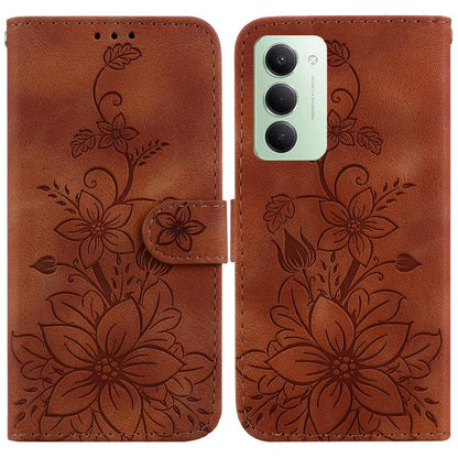 Lily Embossed Leather Phone Case, For Redmi A7 Pro 4G / 5G 171mm / Poco C85x 5G, For Redmi 15a 5G, For Redmi Turbo 5 Max 5G / Poco X8 Pro Max 5G, For Redmi Turbo 5 5G / Poco X8 Pro 5G, For Redmi Note 15 Pro+ 5G 163.3mm / Poco M8 Pro 5G                 ...