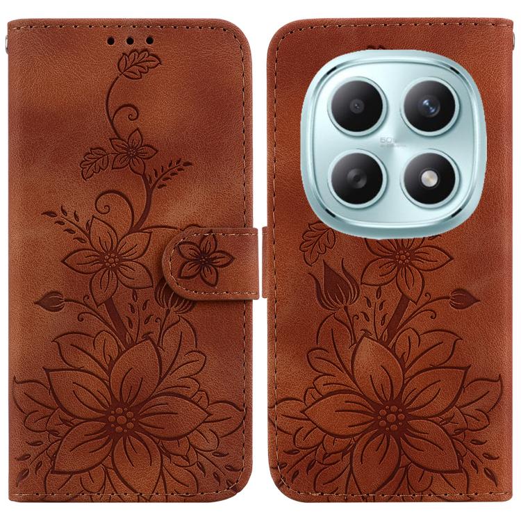 Lily Embossed Leather Phone Case, For Redmi A7 Pro 4G / 5G 171mm / Poco C85x 5G, For Redmi 15a 5G, For Redmi Turbo 5 Max 5G / Poco X8 Pro Max 5G, For Redmi Turbo 5 5G / Poco X8 Pro 5G, For Redmi Note 15 Pro+ 5G 163.3mm / Poco M8 Pro 5G                 ...