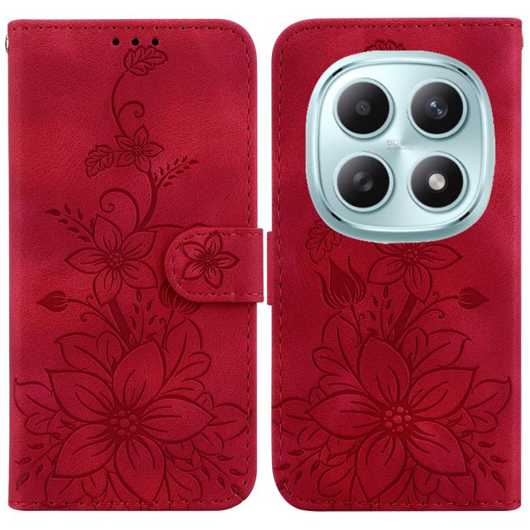 Lily Embossed Leather Phone Case, For Redmi A7 Pro 4G / 5G 171mm / Poco C85x 5G, For Redmi 15a 5G, For Redmi Turbo 5 Max 5G / Poco X8 Pro Max 5G, For Redmi Turbo 5 5G / Poco X8 Pro 5G, For Redmi Note 15 Pro+ 5G 163.3mm / Poco M8 Pro 5G                 ...