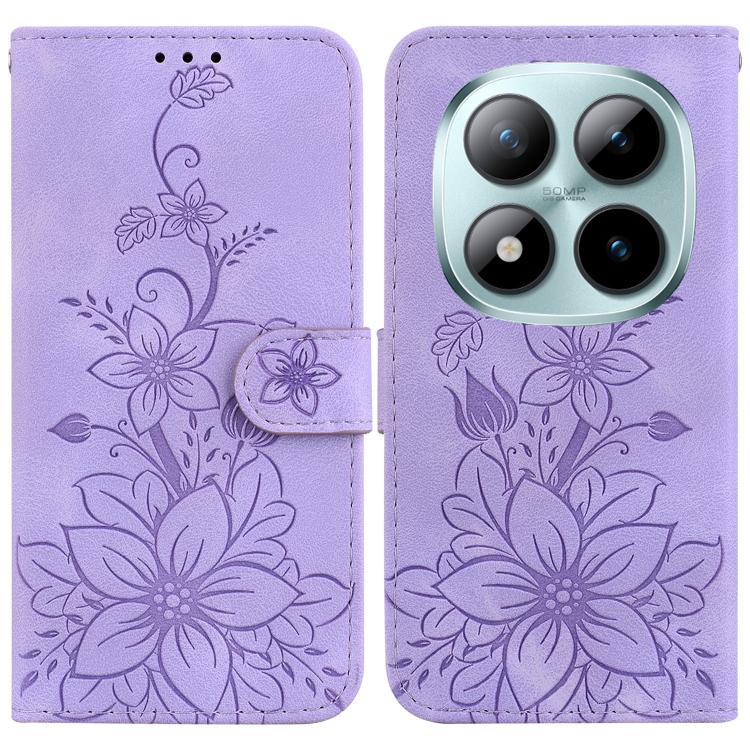 Lily Embossed Leather Phone Case, For Redmi A7 Pro 4G / 5G 171mm / Poco C85x 5G, For Redmi 15a 5G, For Redmi Turbo 5 Max 5G / Poco X8 Pro Max 5G, For Redmi Turbo 5 5G / Poco X8 Pro 5G, For Redmi Note 15 Pro+ 5G 163.3mm / Poco M8 Pro 5G                 ...