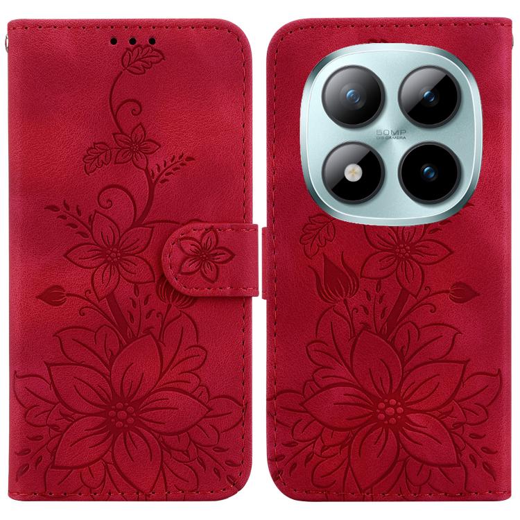 Lily Embossed Leather Phone Case, For Redmi A7 Pro 4G / 5G 171mm / Poco C85x 5G, For Redmi 15a 5G, For Redmi Turbo 5 Max 5G / Poco X8 Pro Max 5G, For Redmi Turbo 5 5G / Poco X8 Pro 5G, For Redmi Note 15 Pro+ 5G 163.3mm / Poco M8 Pro 5G                 ...