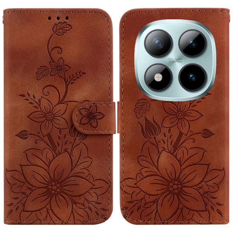 Lily Embossed Leather Phone Case, For Redmi A7 Pro 4G / 5G 171mm / Poco C85x 5G, For Redmi 15a 5G, For Redmi Turbo 5 Max 5G / Poco X8 Pro Max 5G, For Redmi Turbo 5 5G / Poco X8 Pro 5G, For Redmi Note 15 Pro+ 5G 163.3mm / Poco M8 Pro 5G                 ...