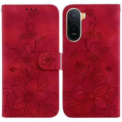 Lily Embossed Leather Phone Case, For Redmi Note 17 Pro Max / Note 17 Pro 5G, For Redmi Note 17 5G Global 171mm, For Redmi A7 Pro 4G / 5G 171mm / Poco C85x 5G, For Redmi 15a 5G, For Redmi Turbo 5 Max 5G / Poco X8 Pro Max 5G                             ...