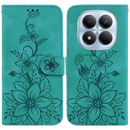 Lily Embossed Leather Phone Case, For Redmi A7 Pro 4G / 5G 171mm / Poco C85x 5G, For Redmi 15a 5G, For Redmi Turbo 5 Max 5G / Poco X8 Pro Max 5G, For Redmi Turbo 5 5G / Poco X8 Pro 5G, For Redmi Note 15 Pro+ 5G 163.3mm / Poco M8 Pro 5G                 ...