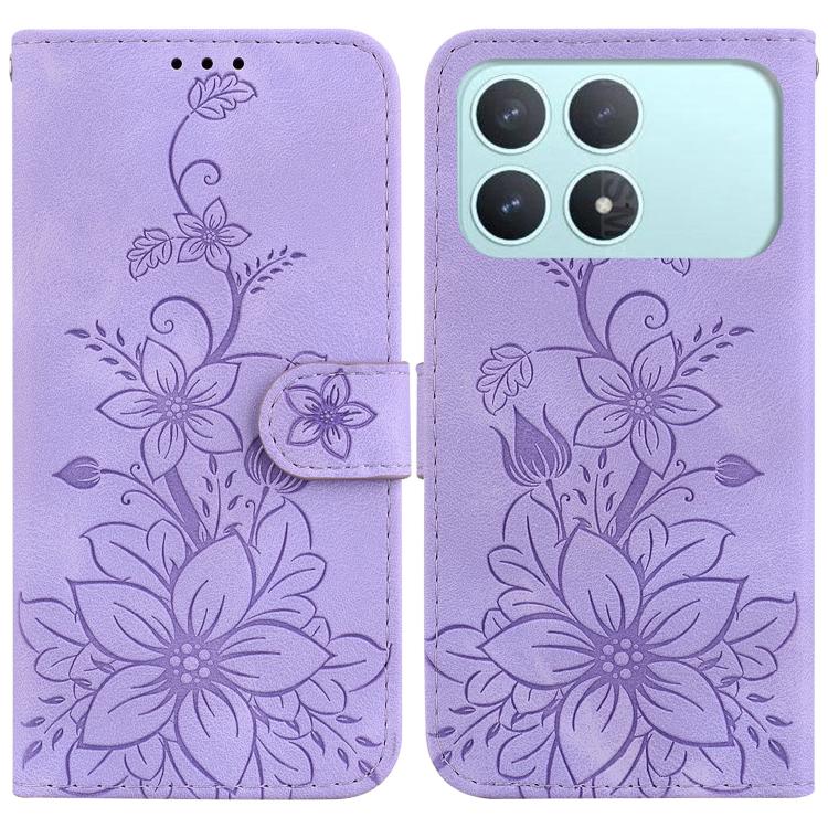 Lily Embossed Leather Phone Case, For Redmi A7 Pro 4G / 5G 171mm / Poco C85x 5G, For Redmi 15a 5G, For Redmi Turbo 5 Max 5G / Poco X8 Pro Max 5G, For Redmi Turbo 5 5G / Poco X8 Pro 5G, For Redmi Note 15 Pro+ 5G 163.3mm / Poco M8 Pro 5G                 ...