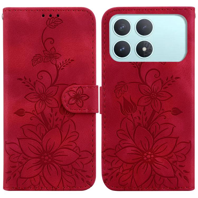 Lily Embossed Leather Phone Case, For Redmi A7 Pro 4G / 5G 171mm / Poco C85x 5G, For Redmi 15a 5G, For Redmi Turbo 5 Max 5G / Poco X8 Pro Max 5G, For Redmi Turbo 5 5G / Poco X8 Pro 5G, For Redmi Note 15 Pro+ 5G 163.3mm / Poco M8 Pro 5G                 ...