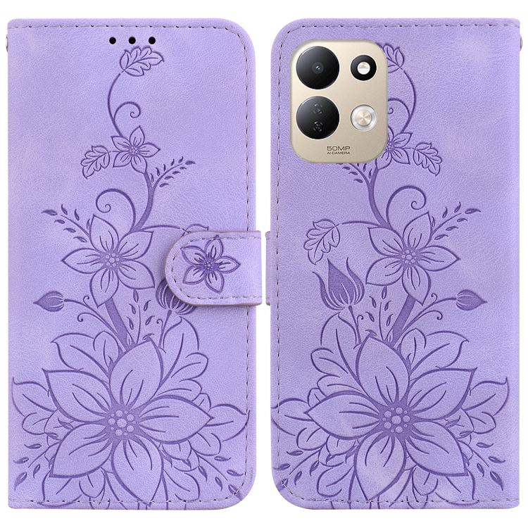 Lily Embossed Leather Phone Case, For Redmi Note 17 5G Global 169.7mm, For Redmi Note 17 Pro Max / Note 17 Pro+ 5G, For Redmi K100 Pro Max 5G / Poco F9 Ultra 5G, For Redmi 17 4G / 5G Global 170mm, For Redmi K90 Max 5G / K90 Ultra 5G                    ...