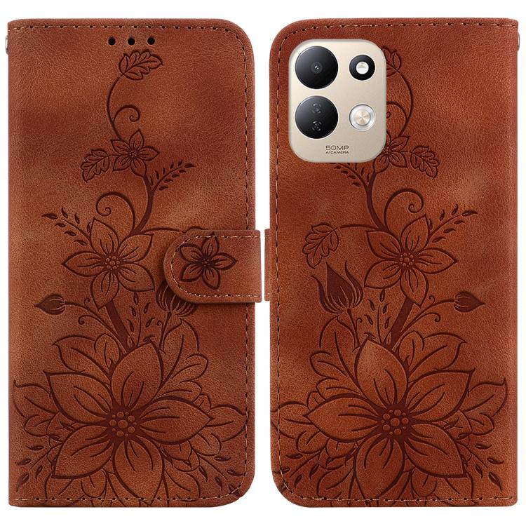 Lily Embossed Leather Phone Case, For Redmi Note 17 5G Global 169.7mm, For Redmi Note 17 Pro Max / Note 17 Pro+ 5G, For Redmi K100 Pro Max 5G / Poco F9 Ultra 5G, For Redmi 17 4G / 5G Global 170mm, For Redmi K90 Max 5G / K90 Ultra 5G                    ...