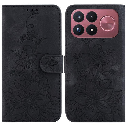 Lily Embossed Leather Phone Case, For Redmi Note 17 5G Global 169.7mm, For Redmi Note 17 Pro Max / Note 17 Pro+ 5G, For Redmi K100 Pro Max 5G / Poco F9 Ultra 5G, For Redmi 17 4G / 5G Global 170mm, For Redmi K90 Max 5G / K90 Ultra 5G                    ...