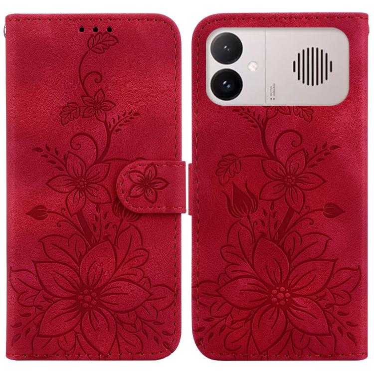 Lily Embossed Leather Phone Case, For Redmi Note 17 5G Global 169.7mm, For Redmi Note 17 Pro Max / Note 17 Pro+ 5G, For Redmi K100 Pro Max 5G / Poco F9 Ultra 5G, For Redmi 17 4G / 5G Global 170mm, For Redmi K90 Max 5G / K90 Ultra 5G                    ...