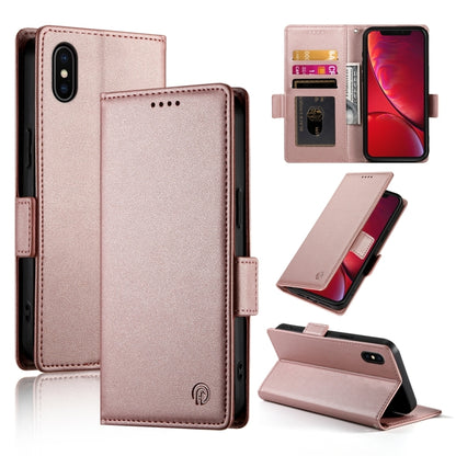 Side Buckle Magnetic Frosted Leather Phone Case, For iPhone 12 mini, For iPhone 11 Pro Max, For iPhone 11, For iPhone 11 Pro, For iPhone X / XS, For iPhone XR, For iPhone XS Max, For iPhone 8 Plus / 7 Plus