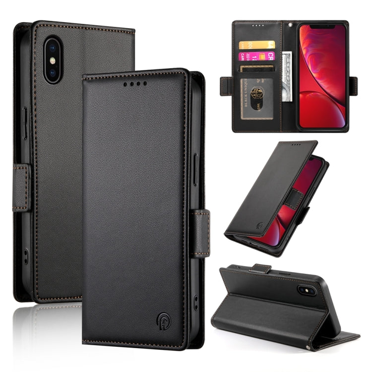 Side Buckle Magnetic Frosted Leather Phone Case, For iPhone 12 mini, For iPhone 11 Pro Max, For iPhone 11, For iPhone 11 Pro, For iPhone X / XS, For iPhone XR, For iPhone XS Max, For iPhone 8 Plus / 7 Plus