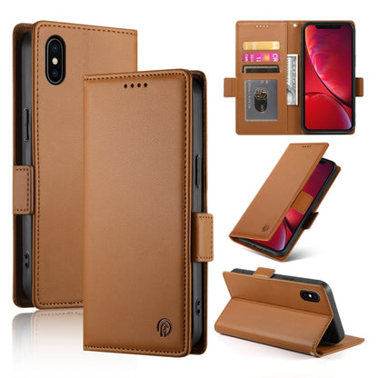 Side Buckle Magnetic Frosted Leather Phone Case, For iPhone 12 mini, For iPhone 11 Pro Max, For iPhone 11, For iPhone 11 Pro, For iPhone X / XS, For iPhone XR, For iPhone XS Max, For iPhone 8 Plus / 7 Plus
