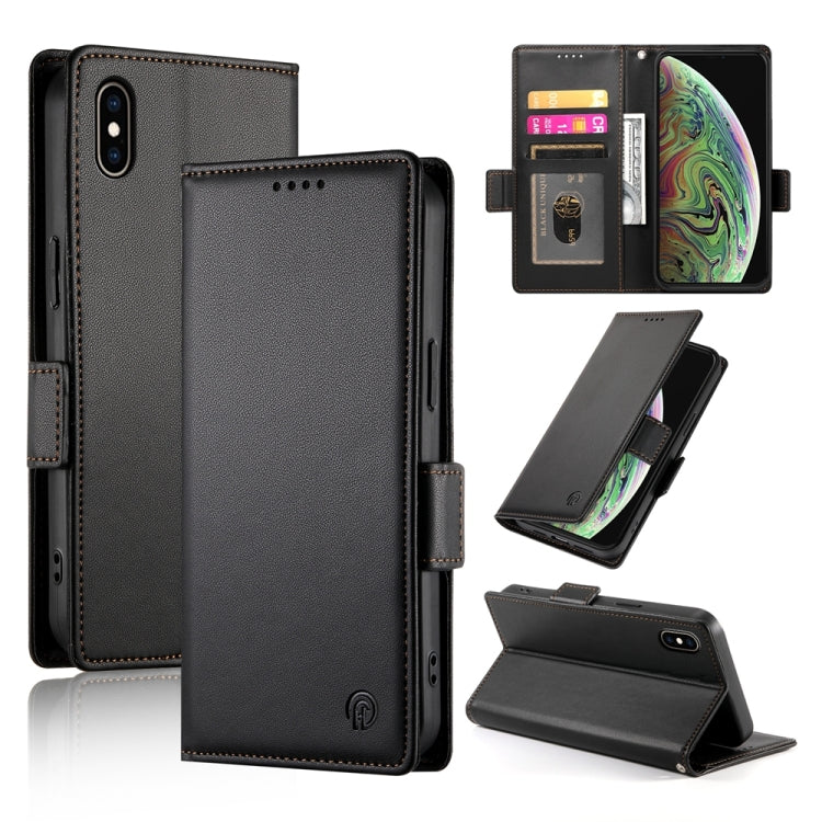 Side Buckle Magnetic Frosted Leather Phone Case, For iPhone 12 mini, For iPhone 11 Pro Max, For iPhone 11, For iPhone 11 Pro, For iPhone X / XS, For iPhone XR, For iPhone XS Max, For iPhone 8 Plus / 7 Plus