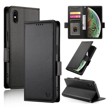 Side Buckle Magnetic Frosted Leather Phone Case, For iPhone 12 mini, For iPhone 11 Pro Max, For iPhone 11, For iPhone 11 Pro, For iPhone X / XS, For iPhone XR, For iPhone XS Max, For iPhone 8 Plus / 7 Plus