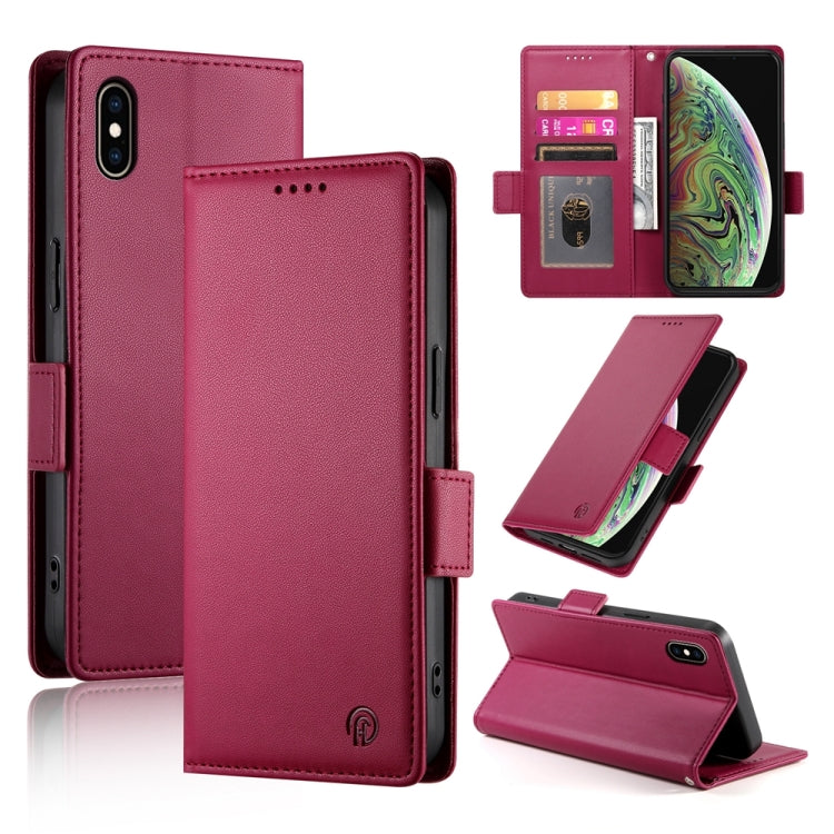 Side Buckle Magnetic Frosted Leather Phone Case, For iPhone 12 mini, For iPhone 11 Pro Max, For iPhone 11, For iPhone 11 Pro, For iPhone X / XS, For iPhone XR, For iPhone XS Max, For iPhone 8 Plus / 7 Plus