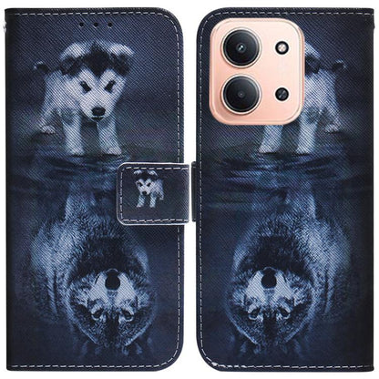 Coloured Drawing Flip Leather Phone Case, For Redmi 15C 5G / 4G EU 173mm / Poco C85 5G, For Redmi 15 5G Global / 15 4G SEA 169.5mm, For Redmi 15 5G / 4G EU 171mm, For Redmi Turbo 4 Pro / Xiaomi Poco F7, For Redmi Note 14 5G                             ...