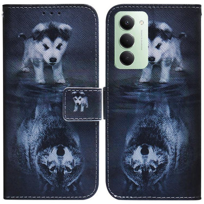 Coloured Drawing Flip Leather Phone Case, For Redmi 15C 5G / 4G EU 173mm / Poco C85 5G, For Redmi 15 5G Global / 15 4G SEA 169.5mm, For Redmi 15 5G / 4G EU 171mm, For Redmi Turbo 4 Pro / Xiaomi Poco F7, For Redmi Note 14 5G                             ...
