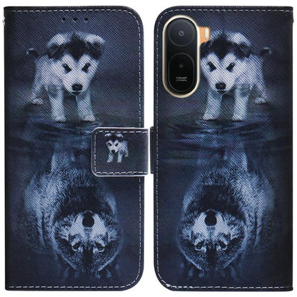 Coloured Drawing Flip Leather Phone Case, For Redmi A7 Pro 4G / 5G 171mm / Poco C85x 5G, For Redmi 15a 5G, For Redmi Turbo 5 Max 5G / Poco X8 Pro Max 5G, For Redmi Turbo 5 5G / Poco X8 Pro 5G, For Redmi Note 15 Pro+ 5G 163.3mm / Poco M8 Pro 5G         ...