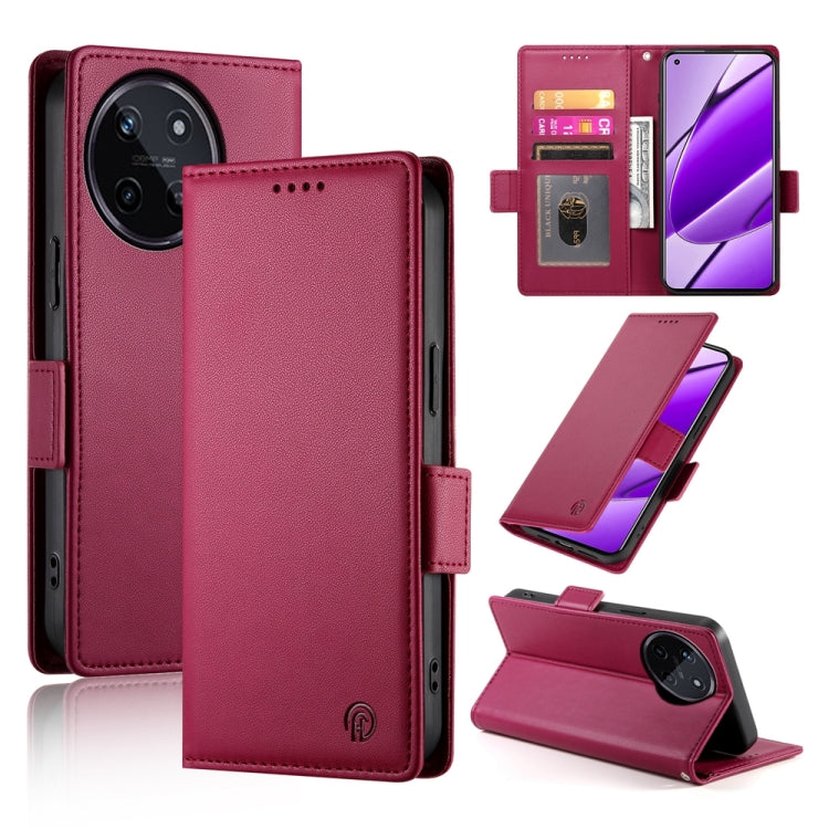 Side Buckle Magnetic Frosted Leather Phone Case, For Realme C75 / Realme 14x, For Realme 13+, For Realme 13 Pro / 13 Pro+ Global, For Realme GT 6 Global, For Realme 12+ / Narzo 70 Pro, For Realme 12, For Realme 12 Pro / 12 Pro+, For Realme C67 4G Globa...