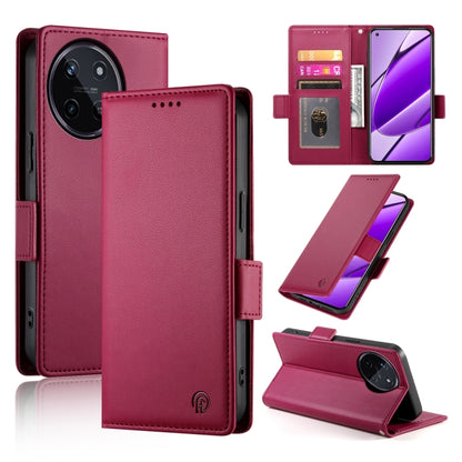 Side Buckle Magnetic Frosted Leather Phone Case, For Realme C75 / Realme 14x, For Realme 13+, For Realme 13 Pro / 13 Pro+ Global, For Realme GT 6 Global, For Realme 12+ / Narzo 70 Pro, For Realme 12, For Realme 12 Pro / 12 Pro+, For Realme C67 4G Globa...