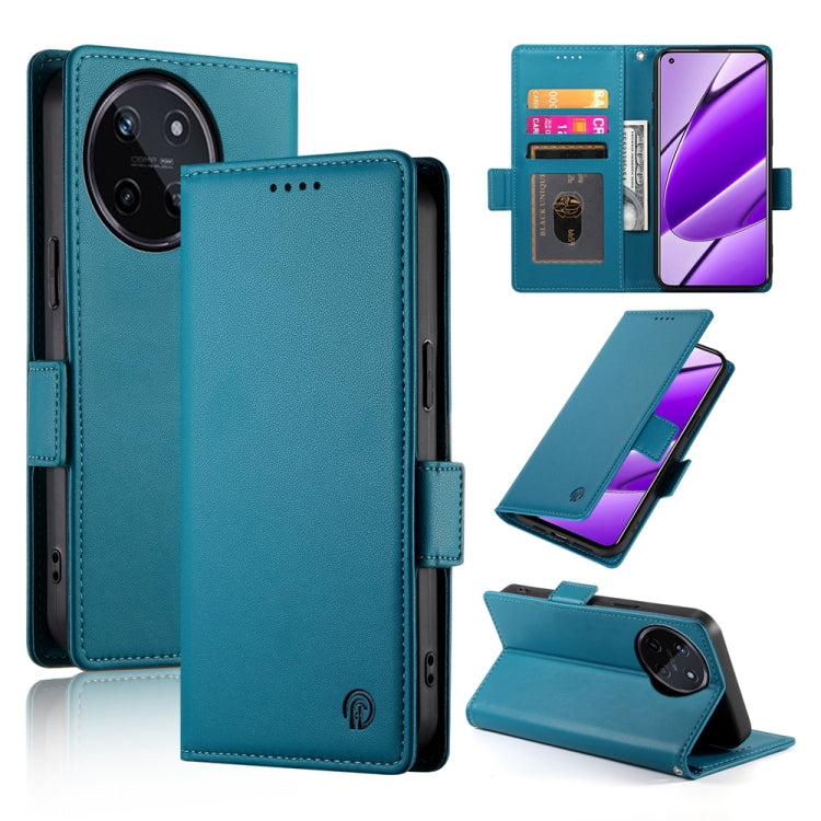 Side Buckle Magnetic Frosted Leather Phone Case, For Realme C75 / Realme 14x, For Realme 13+, For Realme 13 Pro / 13 Pro+ Global, For Realme GT 6 Global, For Realme 12+ / Narzo 70 Pro, For Realme 12, For Realme 12 Pro / 12 Pro+, For Realme C67 4G Globa...