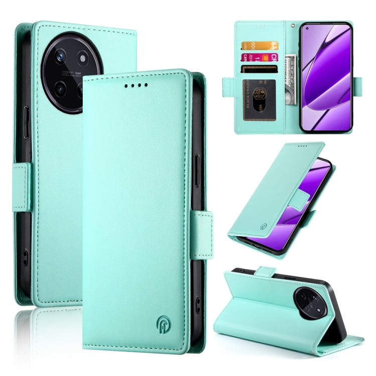 Side Buckle Magnetic Frosted Leather Phone Case, For Realme C75 / Realme 14x, For Realme 13+, For Realme 13 Pro / 13 Pro+ Global, For Realme GT 6 Global, For Realme 12+ / Narzo 70 Pro, For Realme 12, For Realme 12 Pro / 12 Pro+, For Realme C67 4G Globa...