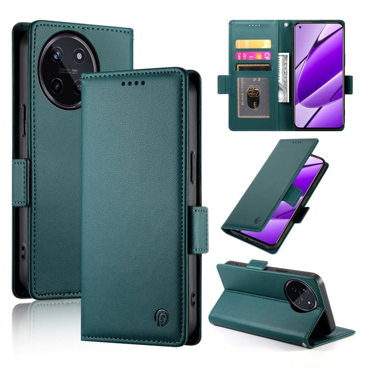 Side Buckle Magnetic Frosted Leather Phone Case, For Realme C75 / Realme 14x, For Realme 13+, For Realme 13 Pro / 13 Pro+ Global, For Realme GT 6 Global, For Realme 12+ / Narzo 70 Pro, For Realme 12, For Realme 12 Pro / 12 Pro+, For Realme C67 4G Globa...