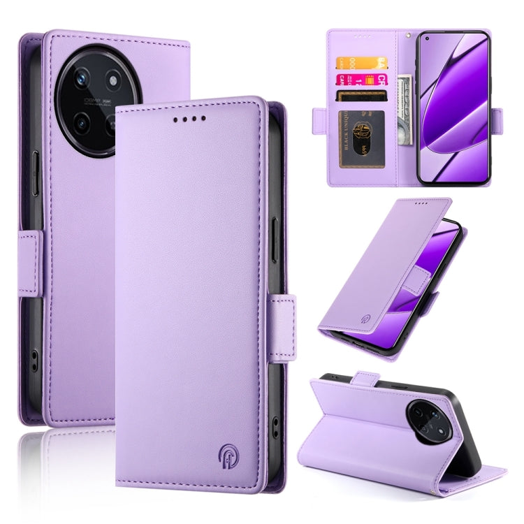Side Buckle Magnetic Frosted Leather Phone Case, For Realme C75 / Realme 14x, For Realme 13+, For Realme 13 Pro / 13 Pro+ Global, For Realme GT 6 Global, For Realme 12+ / Narzo 70 Pro, For Realme 12, For Realme 12 Pro / 12 Pro+, For Realme C67 4G Globa...