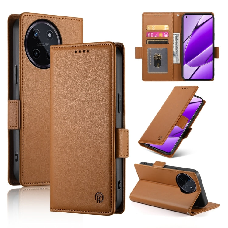 Side Buckle Magnetic Frosted Leather Phone Case, For Realme C75 / Realme 14x, For Realme 13+, For Realme 13 Pro / 13 Pro+ Global, For Realme GT 6 Global, For Realme 12+ / Narzo 70 Pro, For Realme 12, For Realme 12 Pro / 12 Pro+, For Realme C67 4G Globa...