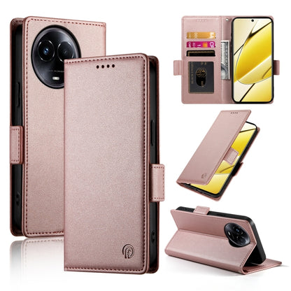 Side Buckle Magnetic Frosted Leather Phone Case, For Realme C75 / Realme 14x, For Realme 13+, For Realme 13 Pro / 13 Pro+ Global, For Realme GT 6 Global, For Realme 12+ / Narzo 70 Pro, For Realme 12, For Realme 12 Pro / 12 Pro+, For Realme C67 4G Globa...