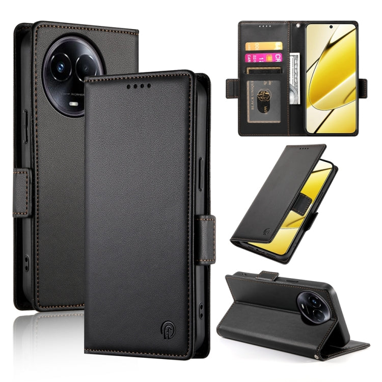 Side Buckle Magnetic Frosted Leather Phone Case, For Realme C75 / Realme 14x, For Realme 13+, For Realme 13 Pro / 13 Pro+ Global, For Realme GT 6 Global, For Realme 12+ / Narzo 70 Pro, For Realme 12, For Realme 12 Pro / 12 Pro+, For Realme C67 4G Globa...