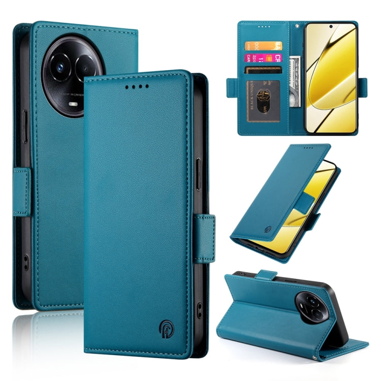 Side Buckle Magnetic Frosted Leather Phone Case, For Realme C75 / Realme 14x, For Realme 13+, For Realme 13 Pro / 13 Pro+ Global, For Realme GT 6 Global, For Realme 12+ / Narzo 70 Pro, For Realme 12, For Realme 12 Pro / 12 Pro+, For Realme C67 4G Globa...