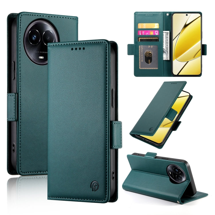 Side Buckle Magnetic Frosted Leather Phone Case, For Realme C75 / Realme 14x, For Realme 13+, For Realme 13 Pro / 13 Pro+ Global, For Realme GT 6 Global, For Realme 12+ / Narzo 70 Pro, For Realme 12, For Realme 12 Pro / 12 Pro+, For Realme C67 4G Globa...