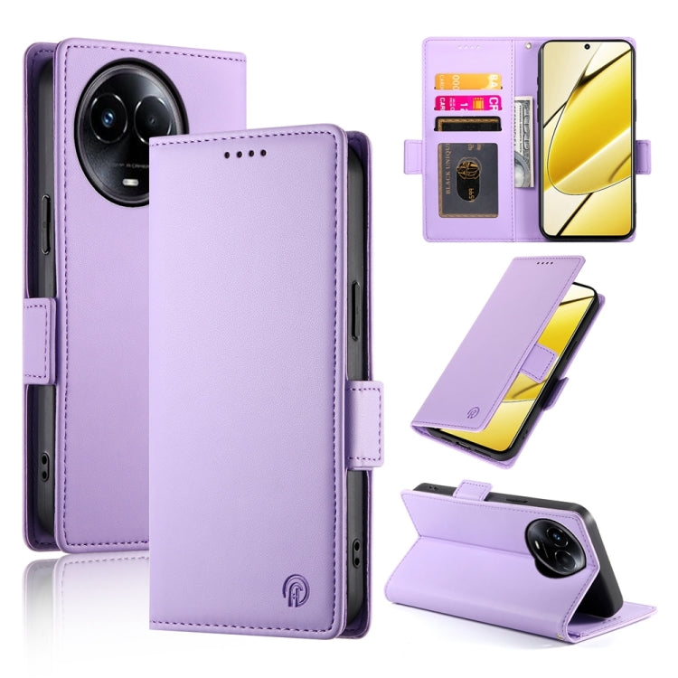 Side Buckle Magnetic Frosted Leather Phone Case, For Realme C75 / Realme 14x, For Realme 13+, For Realme 13 Pro / 13 Pro+ Global, For Realme GT 6 Global, For Realme 12+ / Narzo 70 Pro, For Realme 12, For Realme 12 Pro / 12 Pro+, For Realme C67 4G Globa...